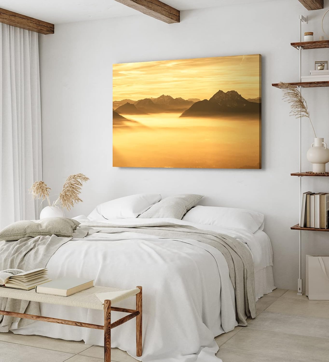 Paul Sinus Wandbild 120x80cm Über den Wolken Berge Berggipfel Gipfel Himalaja