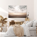 Paul Sinus Wandbild 120x80cm Horizont Himmel Erde Sonnenuntergang schwarze Wüste