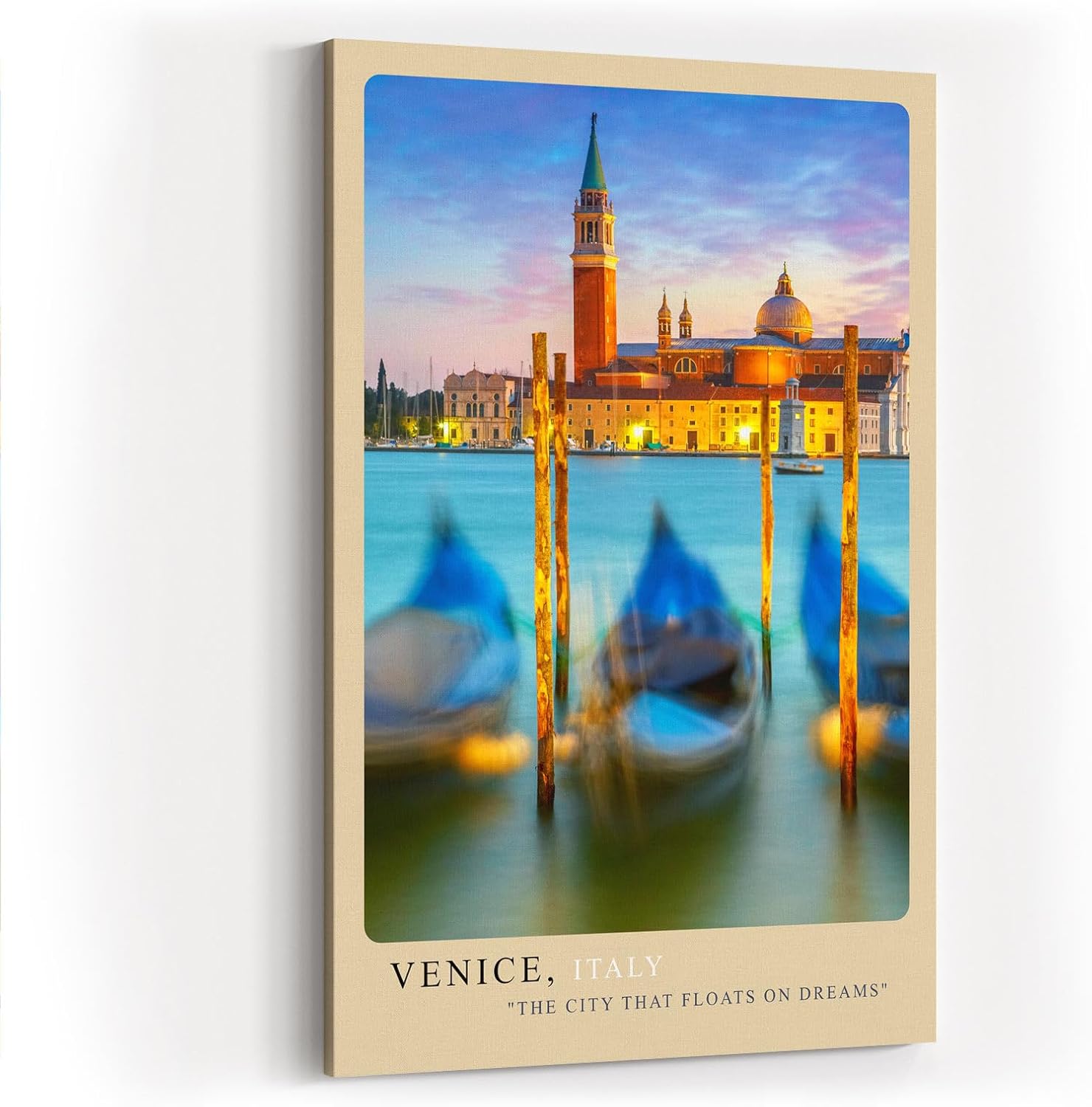 Paul Sinus Kunstdruck 40x60cm Venice – Magischer Blick auf das traumhafte Venedig zur Blauen Stunde