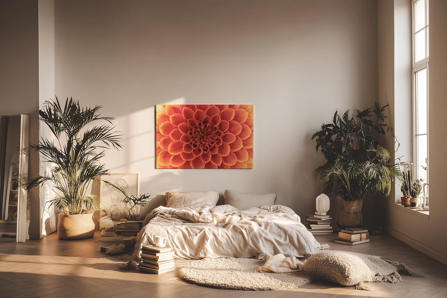 Sinus Art Wandbild 120x80cm Faszinierende Blütenstruktur in perfekter Symmetrie als Symbol für Schönheit und Harmonie