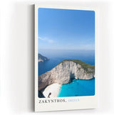 Paul Sinus Kunstdruck 40x60cm Zakynthos Griechenland Strand Meer Aussicht Urlaub Blau