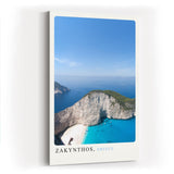 Paul Sinus Kunstdruck 40x60cm Zakynthos Griechenland Strand Meer Aussicht Urlaub Blau