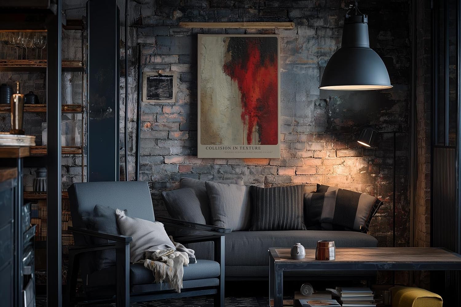 Paul Sinus Wandbild in 40x60cm Collision in Texture – Abstraktes Kunstwerk mit starkem Farbkontrast und strukturreicher Oberfläche