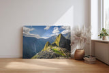 Sinus Art Wandbild 120x80cm Faszinierender Blick auf Machu Picchu mit majestätischer Andenlandschaft