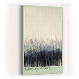 Paul Sinus Wandbild in 40x60cm Fading Boundaries – Abstraktes Kunstwerk mit sanften vertikalen Farbverläufen von Schwarz zu Weiß