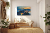 Sinus Art Wandbild 120x80cm Blick auf die Lichter von Rio mit markanter Silhouette des Zuckerhuts und tropischem Flair