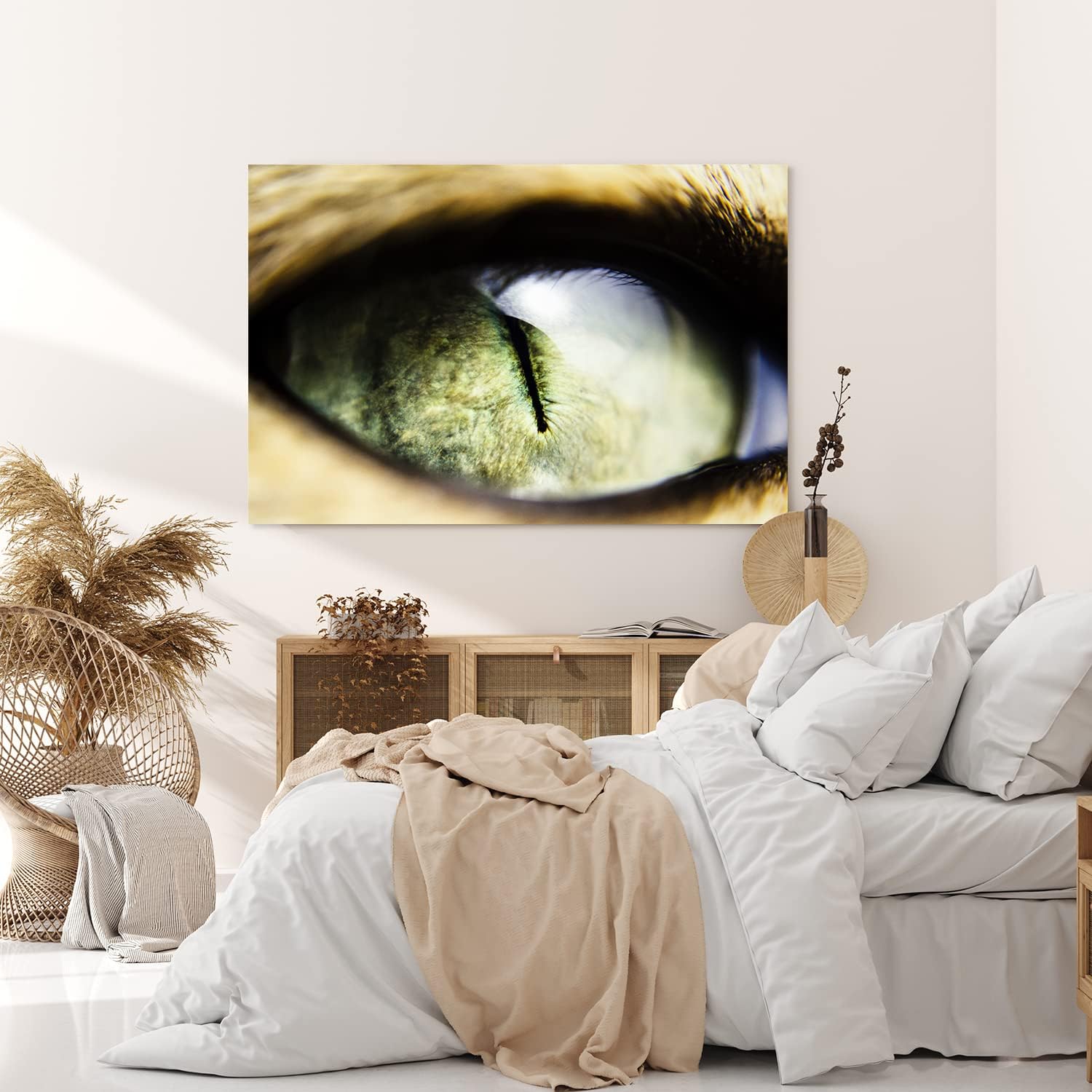 Paul Sinus Wandbild 120x80cm Katzenauge Auge Fotokunst Nahaufnahme Katze