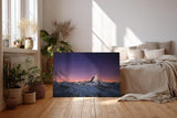Sinus Art Wandbild 120x80cm Spektakuläre Darstellung des Matterhorns unter funkelndem Sternenhimmel