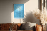 Paul Sinus Wandbild in 40x60cm Vogelschwarm vor großem Mond auf blauem Himmel