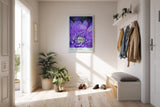 Paul Sinus Kunstdruck 40x60cm Violette Blüte in Nahaufnahme – florales Farbspiel in Lila und Weiß