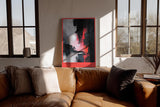 Paul Sinus Wandbild in 40x60cm Red Ascent – Abstraktes Kunstwerk mit intensivem Rot zwischen Schwarz und Weiß