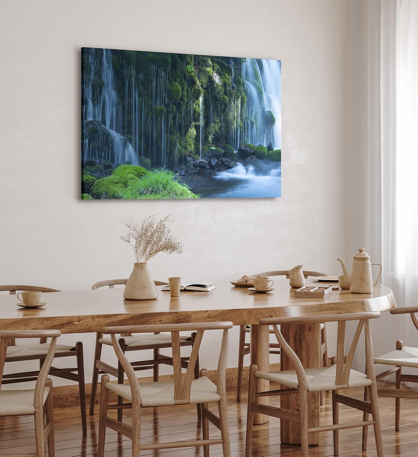 Paul Sinus Wandbild 120x80cm Oregon Wasserfälle Natur Wasser Grün USA