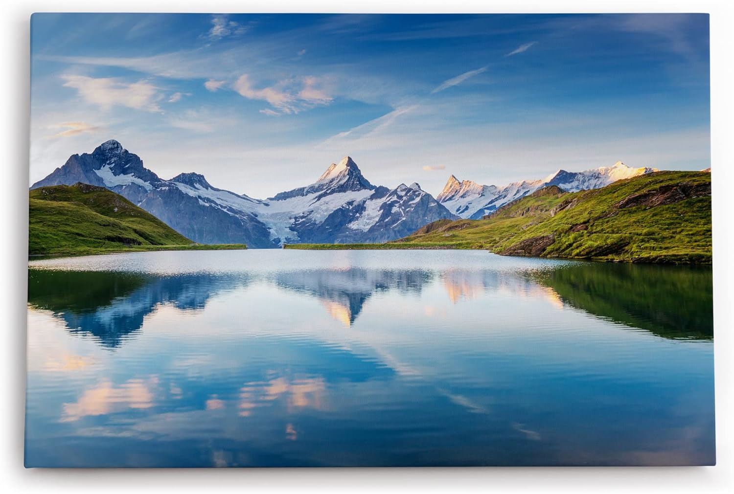 Paul Sinus Wandbild 120x80cm Bachalpsee Schweiz Alpensee See Landschaft Berggipfel