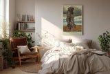 Paul Sinus Wandbild in 40x60cm Cosmic Wanderer – Astronautin in Getreidefeld unter wolkenverhangenem Himmel