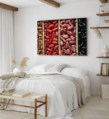 Paul Sinus Wandbild 120x80cm Bohnen Küche Essen Makrofotografie Dekorativ Fotokunst
