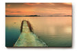 Sinus Art Wandbild 120x80cm Der verfallene Holzsteg führt ins ruhige Wasser und lädt zur inneren Einkehr ein