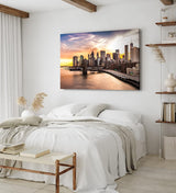 Paul Sinus Wandbild 120x80cm New York Manhattan Wolkenkratzer Skyline Sonnenuntergang