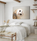 Paul Sinus Wandbild 120x80cm Schleiereule Eule mit geneigten Kopf Tierfotografie