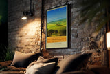 Paul Sinus Kunstdruck 40x60cm Tuscany – sanfte Hügel der Toskana im goldgrünen Sommerlicht