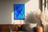 Paul Sinus Wandbild in 40x60cm Oceanic Layers – Abstrakte Tiefen in Blau für moderne Raumgestaltung
