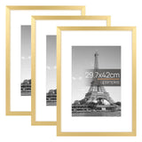 upsimples 3 Pack Bilderrahmen A4 Holz, Picture Frame Holz für Fotos, Bilder, Poster