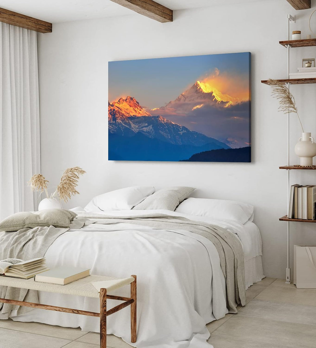 Paul Sinus Wandbild 120x80cm Himalaya Gebirge Schneegipfel Berge Natur Blau