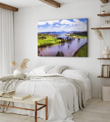Paul Sinus Wandbild 120x80cm Murray River Australien Landschaft Fluss Berge Natur