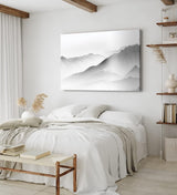 Paul Sinus Wandbild 120x80cm Schwarze weiße Berglandschaft Berge Gebirge Fotokunst