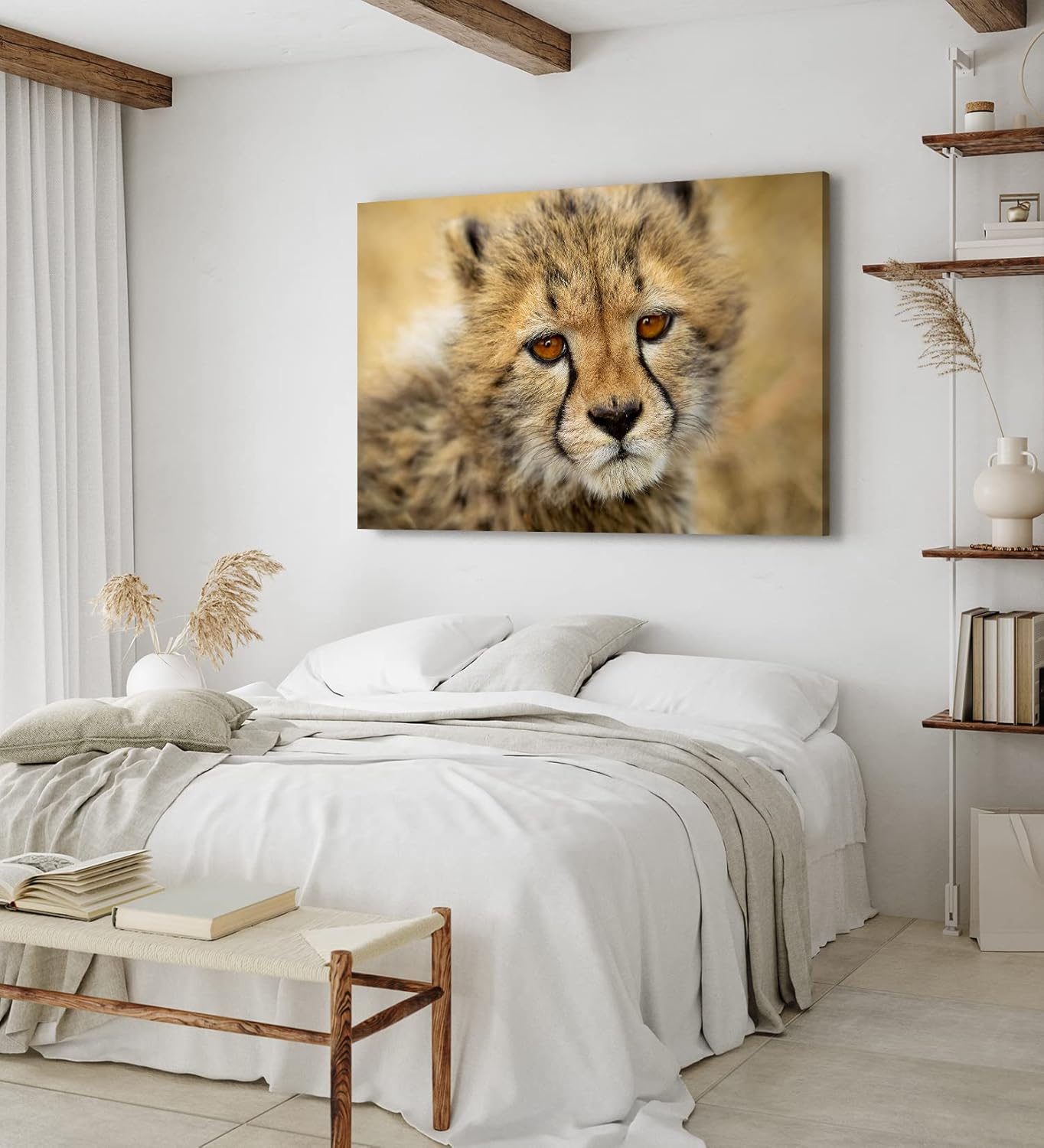 Paul Sinus Wandbild 120x80cm Kleiner Gepard Babygepard Katze Babykatze Tierfotografie
