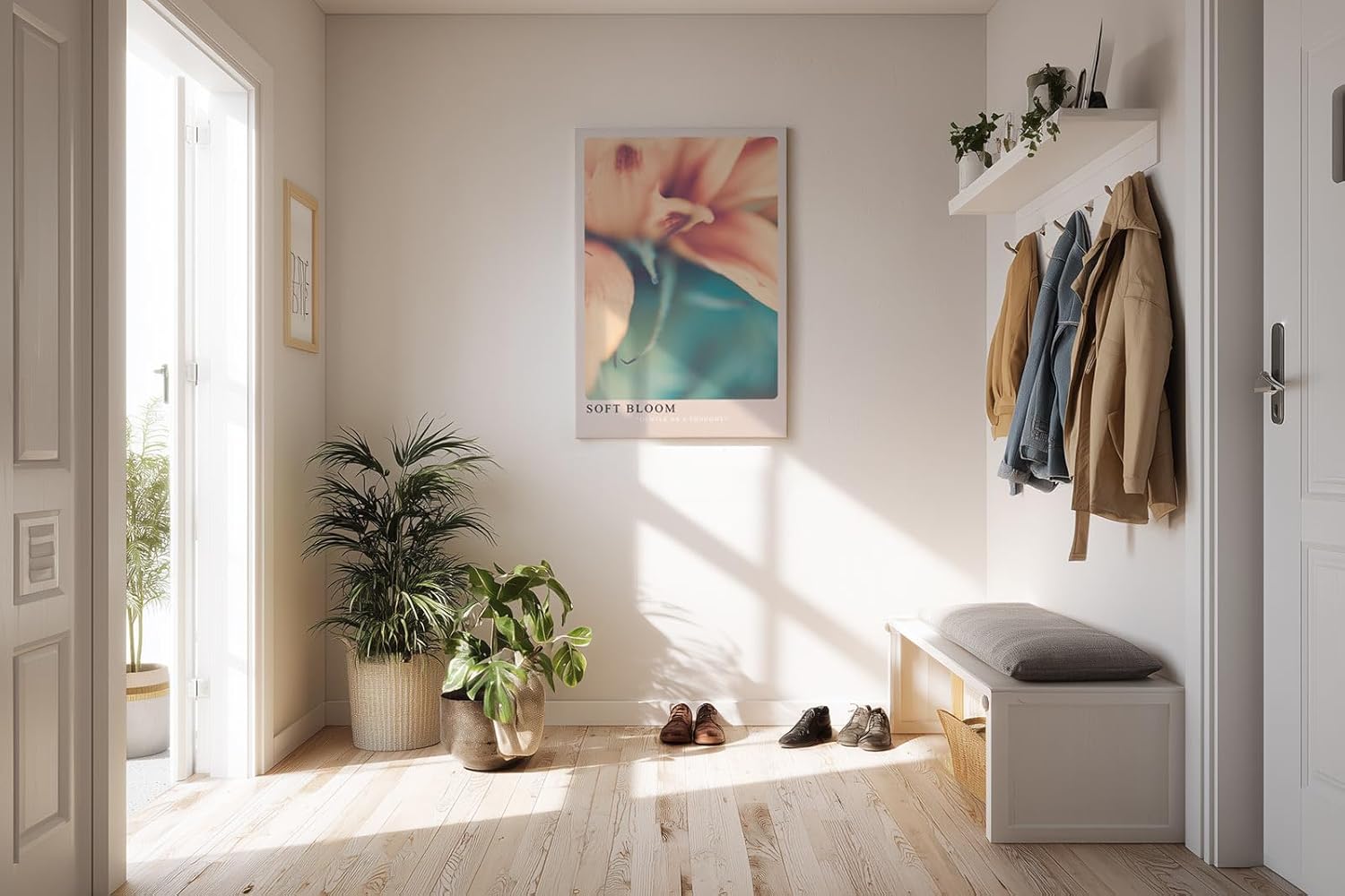 Paul Sinus Kunstdruck 40x60cm Soft Bloom – zarte Blüte in Pastellfarben mit weichem Fokus und verträumter Stimmung