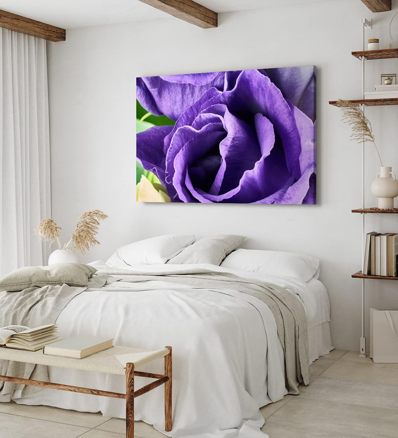 Paul Sinus Wandbild 120x80cm Violette Blume Blüte Nahaufnahme Kunstvoll Dekorativ