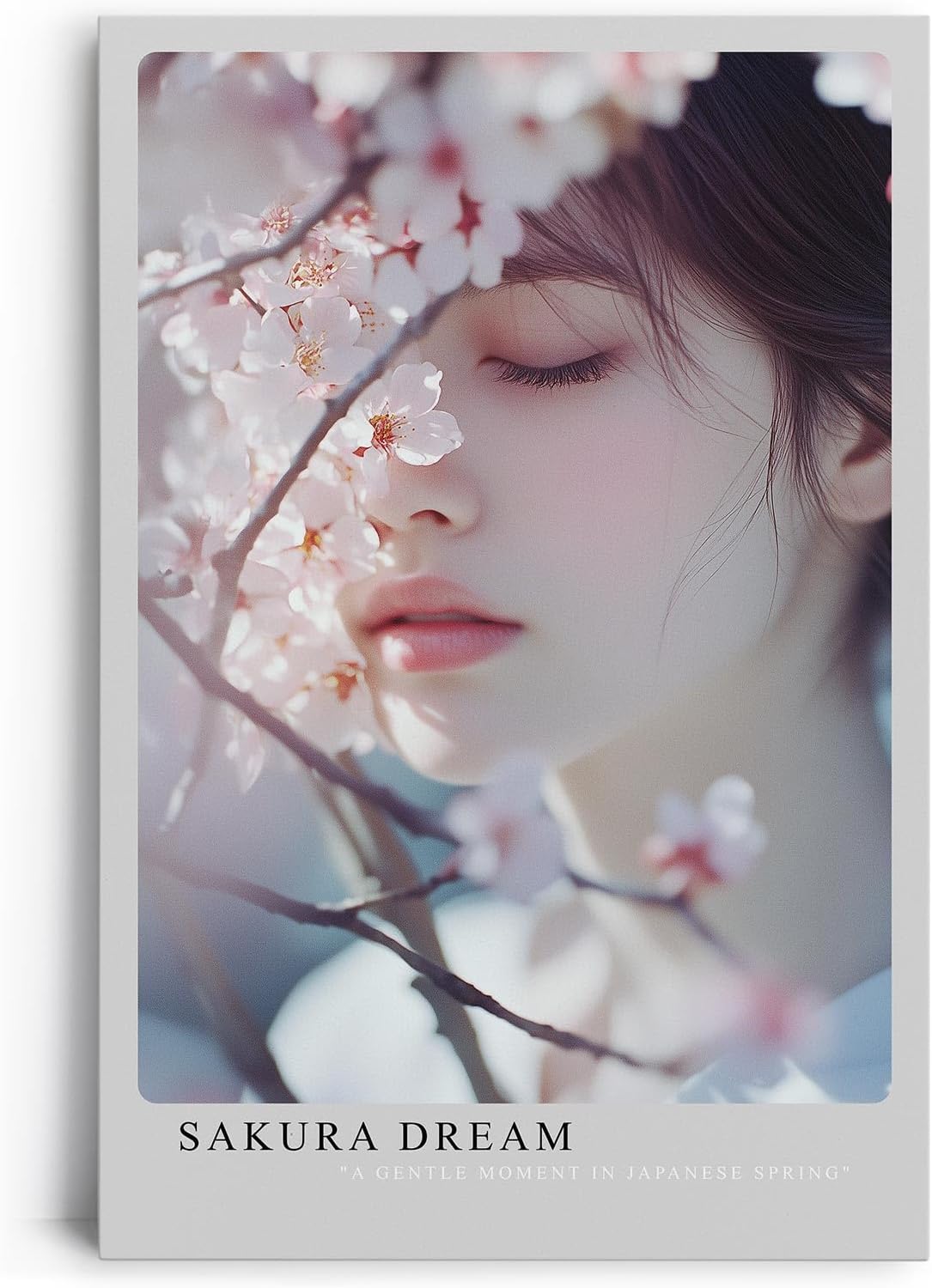 Paul Sinus Leinwandbild 80x120cm Sakura Traum zart poetisch romantisch harmonisch japanisch kunstvolle Wandkunst sanfte Farben faszinierend ästhetisch