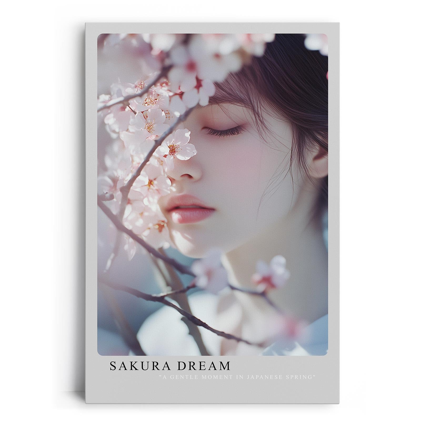 Paul Sinus Leinwandbild 80x120cm Sakura Traum zart poetisch romantisch harmonisch japanisch kunstvolle Wandkunst sanfte Farben faszinierend ästhetisch