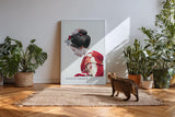 Paul Sinus Kunstdruck 40x60cm Kyoto Grace Geisha Japan Tradition Kultur Porträt Blumen Kimono