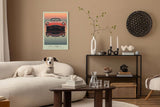 Paul Sinus Leinwandbild 80x120cm Orion Jetstream Leinwandbild futuristischer Sportwagen mit ikonischem Design in dramatischer Abendstimmung