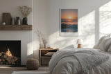 Paul Sinus Leinwandbild 40x60cm Stille am Sonnenuntergang – Sanfte Meereswellen mit goldenem Licht und beruhigender Atmosphäre