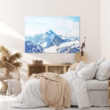 Paul Sinus Wandbild 120x80cm Alpen Berge Gebirge Schnee Schneegipfel Blau