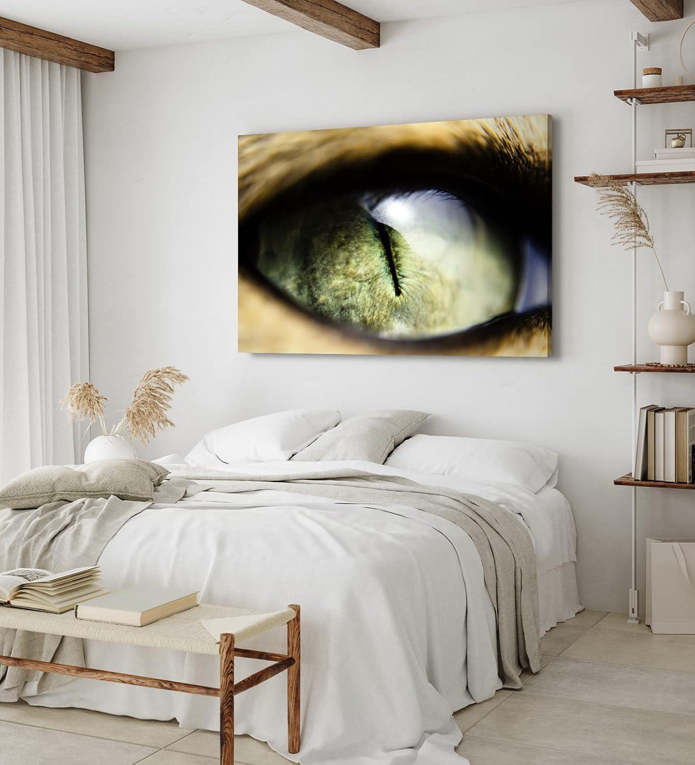 Paul Sinus Wandbild 120x80cm Katzenauge Auge Fotokunst Nahaufnahme Katze