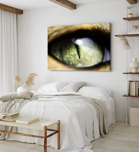 Paul Sinus Wandbild 120x80cm Katzenauge Auge Fotokunst Nahaufnahme Katze