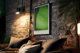 Paul Sinus Kunstdruck 40x60cm Lime Leaf Tropfen Blatt Grün Natur Makro Minimalismus
