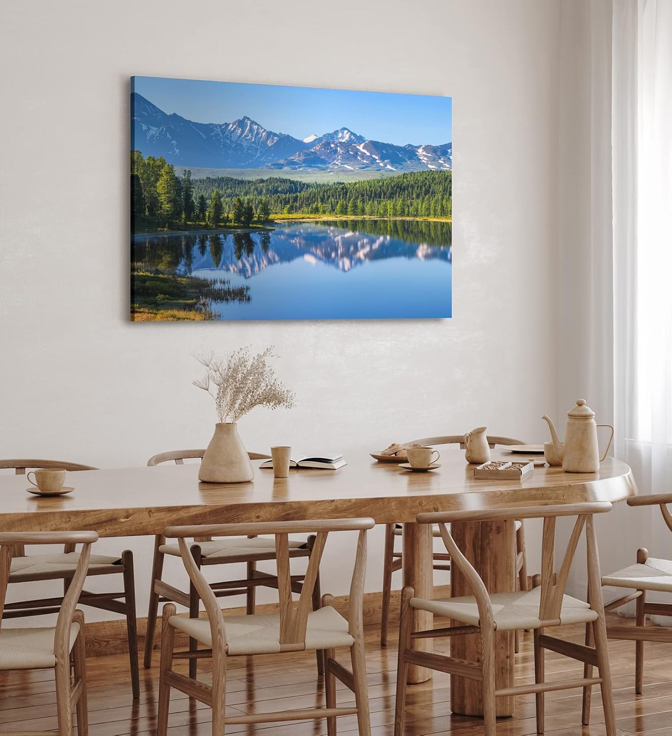 Paul Sinus Wandbild 120x80cm Berglandschaft See Bergsee Berge Schneegipfel Natur