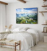 Paul Sinus Wandbild 120x80cm Guilin China Berglandschaft Karsthügel Fluss Natur