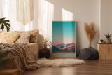 Paul Sinus Wandbild in 40x60cm Pastel Dunes mit sanft geschwungenen Dünen im goldenen Abendlicht für elegante Wandgestaltung
