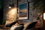 Paul Sinus Kunstdruck 40x60cm Atlantic Coast Portugal – Sonnenuntergang über atlantischer Bucht in dramatischem Licht