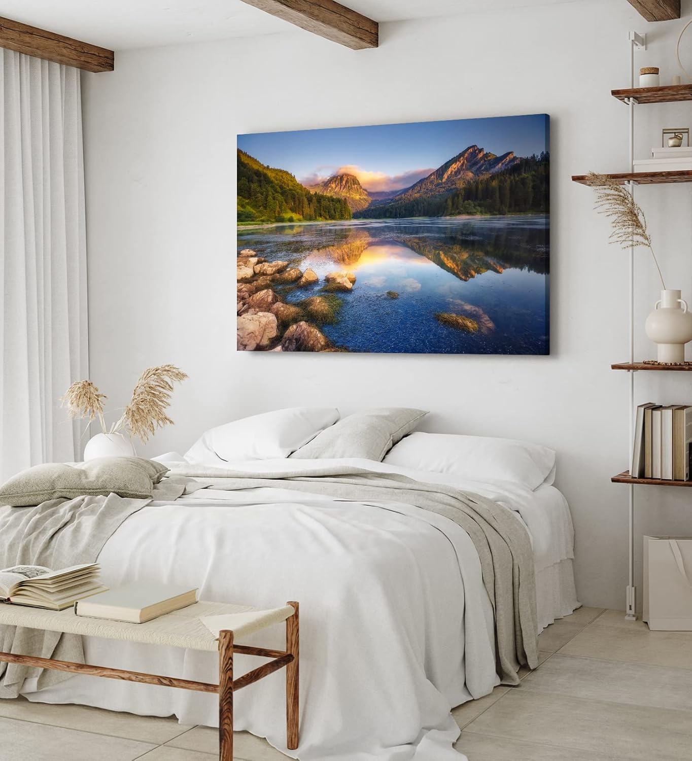 Paul Sinus Wandbild 120x80cm Berge Bergsee Alpen Landschaftsbild Natur Gebirge