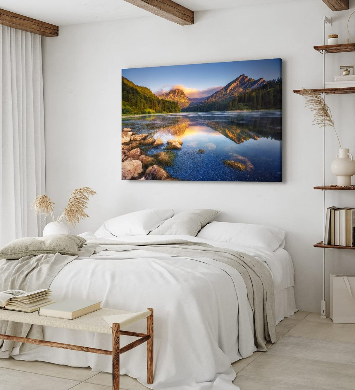 Paul Sinus Wandbild 120x80cm Berge Bergsee Alpen Landschaftsbild Natur Gebirge