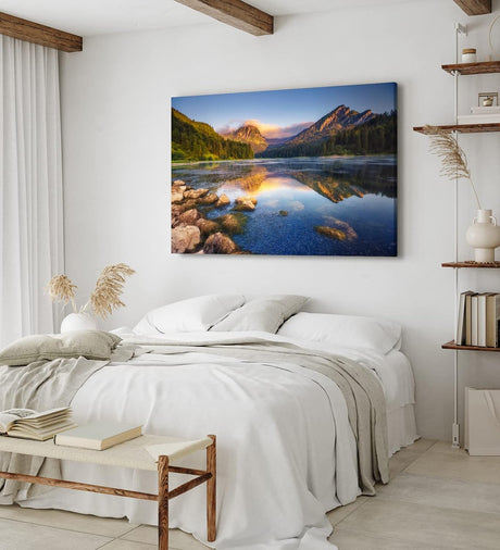 Paul Sinus Wandbild 120x80cm Berge Bergsee Alpen Landschaftsbild Natur Gebirge