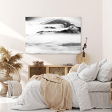 Paul Sinus Wandbild 120x80cm Chinesisch Berglandschaft Berge Fluss Nebel Schwarz Weiß