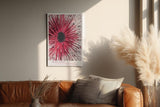 Paul Sinus Wandbild in 40x60cm Blast Point Abstrakte Explosion in Rot, Schwarz und Weiß