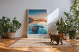 Paul Sinus Kunstdruck 40x60cm Mountain Mirror Bergpanorama mit See The Sky Rests in Silent Waters